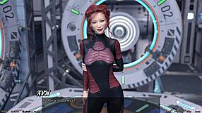 stranded in space, asian milf scientist shows off her project