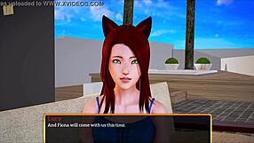 Redhead with Small Tits in Homemade Family Scene