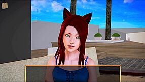 Redhead with Small Tits in Homemade Family Scene