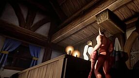 Intense Bath Time Deepthroat Fun In Warcraft Parody Cartoon.