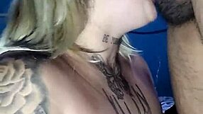 Blonde lover sucks then takes cock in ass