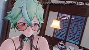 hey, join pinksama for a wild futanari night in mondstadt