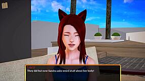 Redhead with Small Tits in Homemade Family Scene