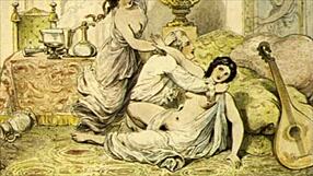 Vintage erotic illustration brings retro charm to your screen.