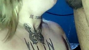 Blonde lover sucks then takes cock in ass