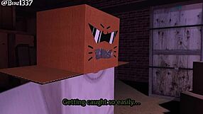 tied femboy gets dominated by big cock in anime