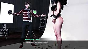 i lick and cum in fashion business ep3 p13 gameplay with bound boobs and ripped clothes