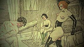 Retro Vintage Erotic Cartoon Drawings