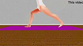 Leo Exercises As Anime Girl Tries Stretch Yoga Poses