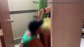 Rico fucks my big ass in the bathroom almost getting caught