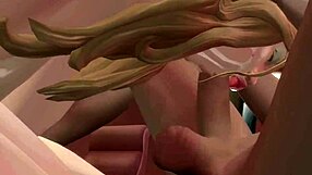 Blonde Keeps Sucking Gooey Face Fuck With Clothes Ripped, Creampie Dripping In 3d Anime