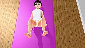 Leo Exercises As Anime Girl Tries Stretch Yoga Poses