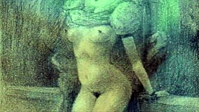 Detailed vintage erotic cartoon illustration featuring antique interracial anime hentai scenes