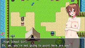 girl reincarnates naked in another world, showing big tits and ass 😍