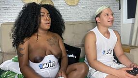 Naughty Neighbor Pays Soccer Bet With Pussy Ride