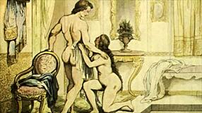 Vintage erotic illustration brings retro charm to your screen.