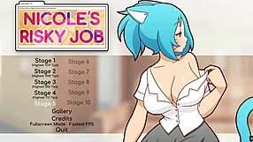 Watch Nicole masturbate to her big tits?