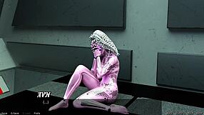 stranded in space, asian milf scientist shows off her project