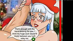 Meet And Fuck Game: Big Tits Anime Girl Gets Xmas Pay Rise Fucking