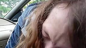 Morning Blowjob to Buddy in Car Turns Into Deepthroat Cum Swallow