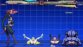 쿠로마루가 아르카나 하트와 뜨거운 헨타이 액션 전투