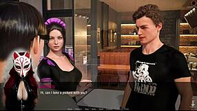 Brunette Maid Kate in Cosplay Stockings Flashes Tits in Public