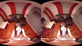 Virtual real porn at convention day with 3d action