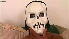 Hey girls, ready to get banged blindfolded? These naked ebony chicks take on huge cocks in a wild 3some with old studs.