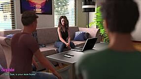 Ehefrau und Stiefmutter in Anime Hentai Spielszene 23