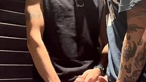 Gay Handjobs in USA Pool Bathrooms