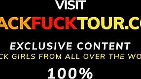 Petite ebony maid rides white cock in steamy casting session