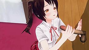 uncensored anime imouto anal teasing and edging handjob