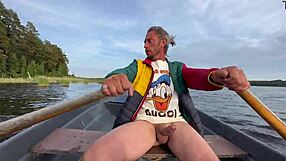 Bold Outdoor Sex On Lake Boat