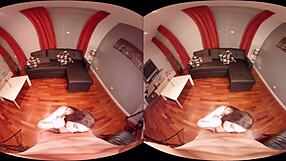 Virtual real porn at convention day with 3d action