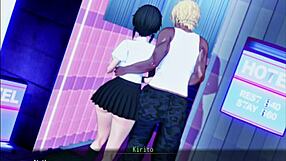 Blonde watches brothers fucking witch in online game part 4