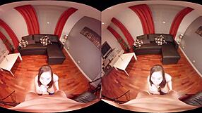 Virtual real porn at convention day with 3d action