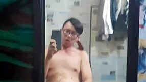 Vietnamese Gay Top Shows Off Big Cock in Solo Action!