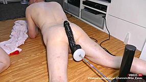 Mike works the big black mamba hard on a wild fucking machine