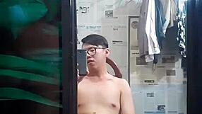 Vietnamese Gay Top Shows Off Big Cock in Solo Action!