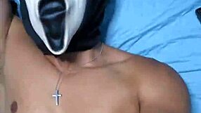 Twink Takes Big Cock Bareback on Halloween! Monster Dick in Ass!