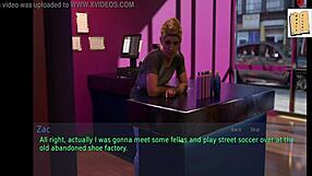 Hey, that teen's fucking her stepmother and wife in the bedroom.