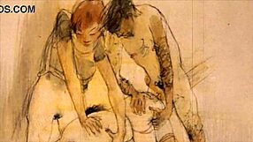 vintage erotic anime illustration