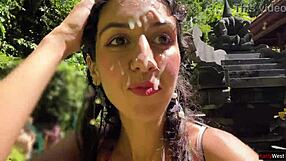 Crazy gay guy walks on public waterfall