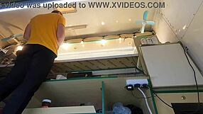 This Crazy Girl Flashes Her Ass at Work for Extra Cash