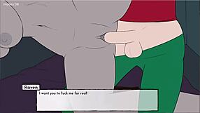 18Titans Ep26 - Raven and Jinx engage in wild cartoon hentai banging with intense moves