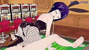 Mitsuki Bakugo, Kyoka Jiro, and Izuku Midoriya in Bunny Girl Intense 3D Action