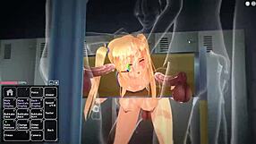 blonde girl is having alot of fun 2