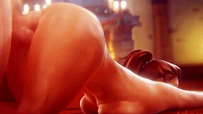 Detailed scene featuring overwatch 2 brigitte in hentai style