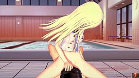 Hell Yeah, Pool Fuck with Cute Blonde in Koikatsu Hentai!