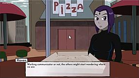 18Titans Ep26 - Raven and Jinx engage in wild cartoon hentai banging with intense moves